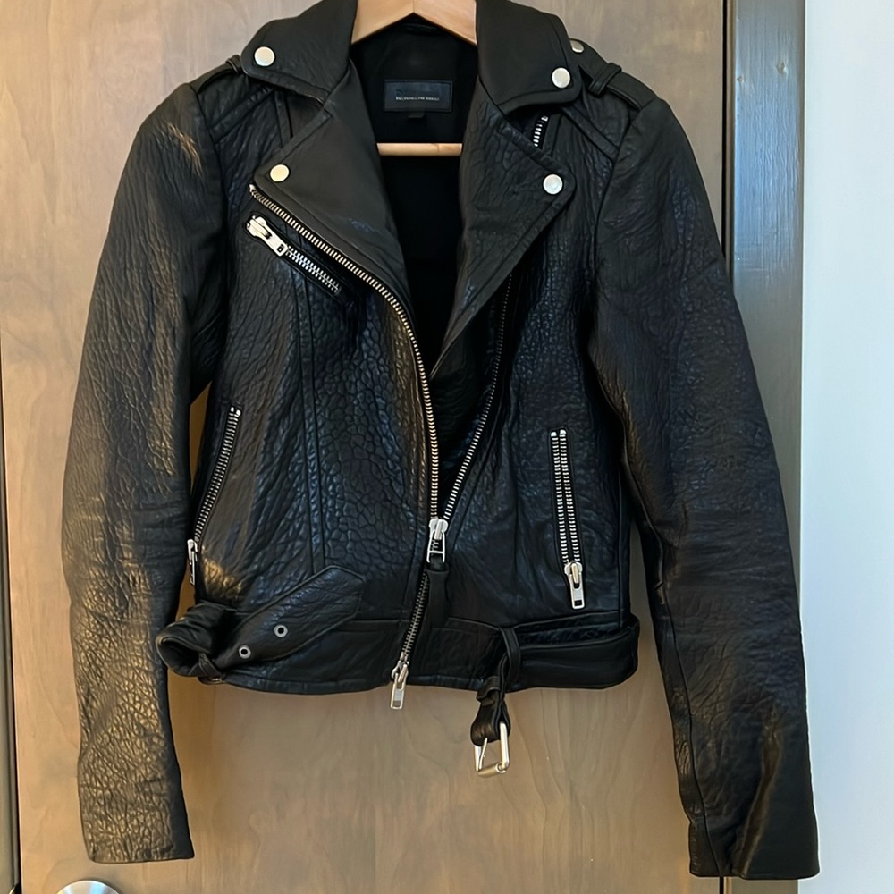 Mackage Aritzia Black Leather Jacket